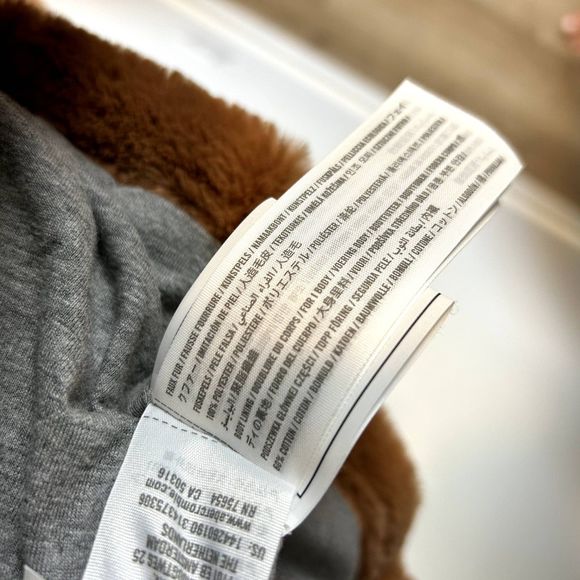 Abercrombie & Fitch Brown Fur Puffer Jacket Women - Picture 11 of 16